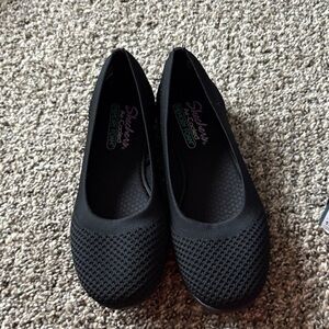 Skechers Black Cleo's Slip-On Flats